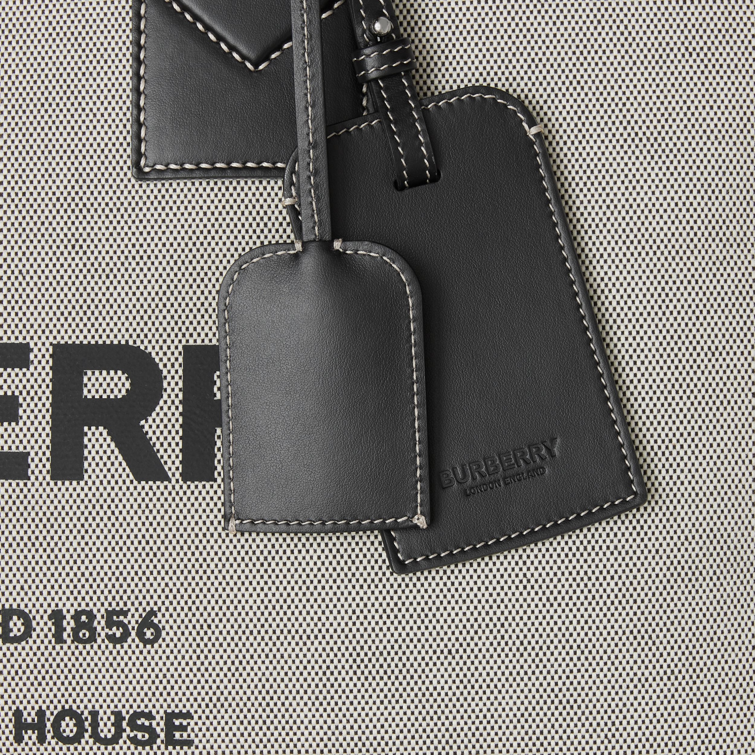 Horseferry Print Canvas and Leather Cube Holdall