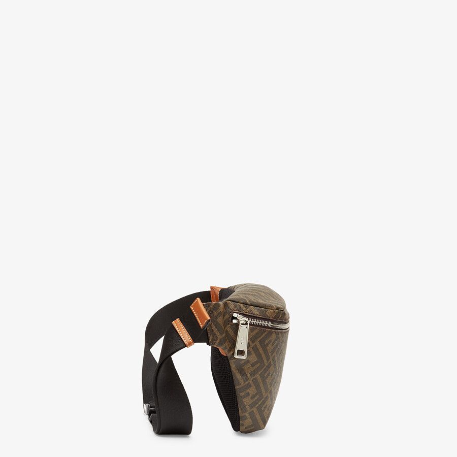 BELT BAG Brown fabric belt bag