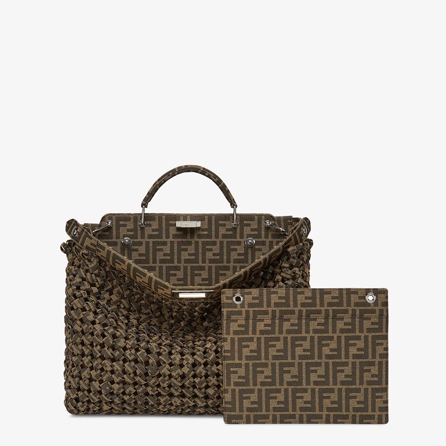 PEEKABOO ISEEU MEDIUM Brown fabric bag