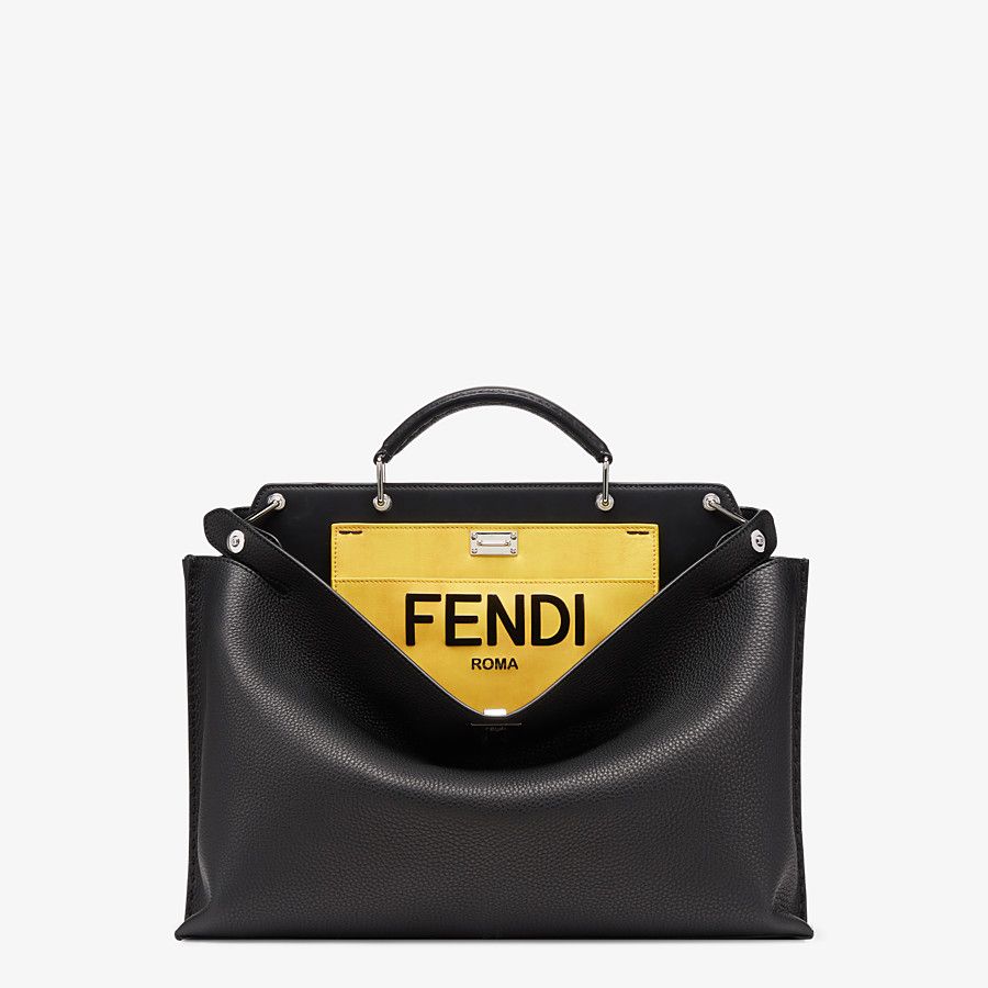 PEEKABOO ESSENTIAL Black leather bag