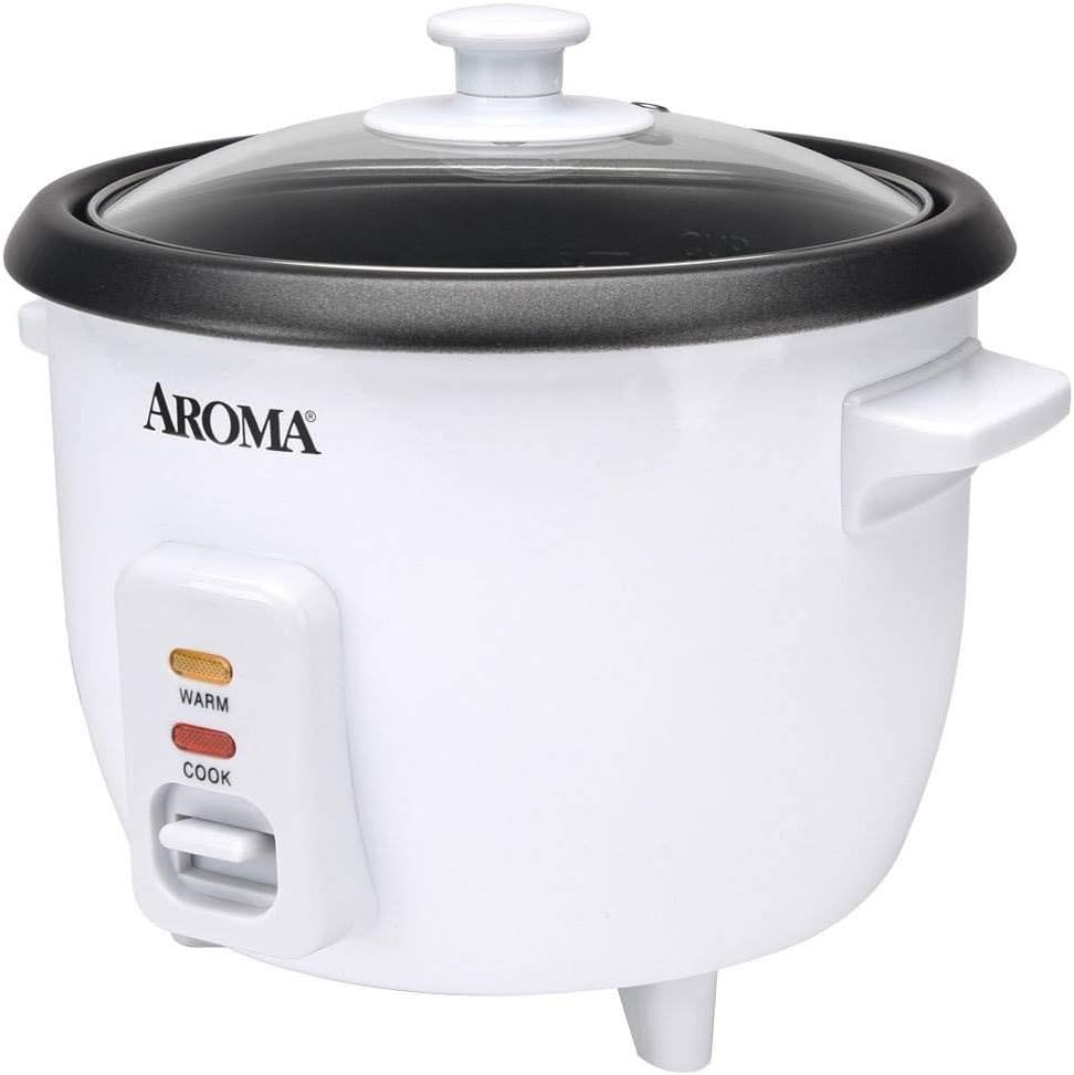 AROMA® 6-Cup(cooked) / 1.3Qt. Select Stainless™ Rice Cooker, Stainless Steel Inner Pot (ARC-753SG)