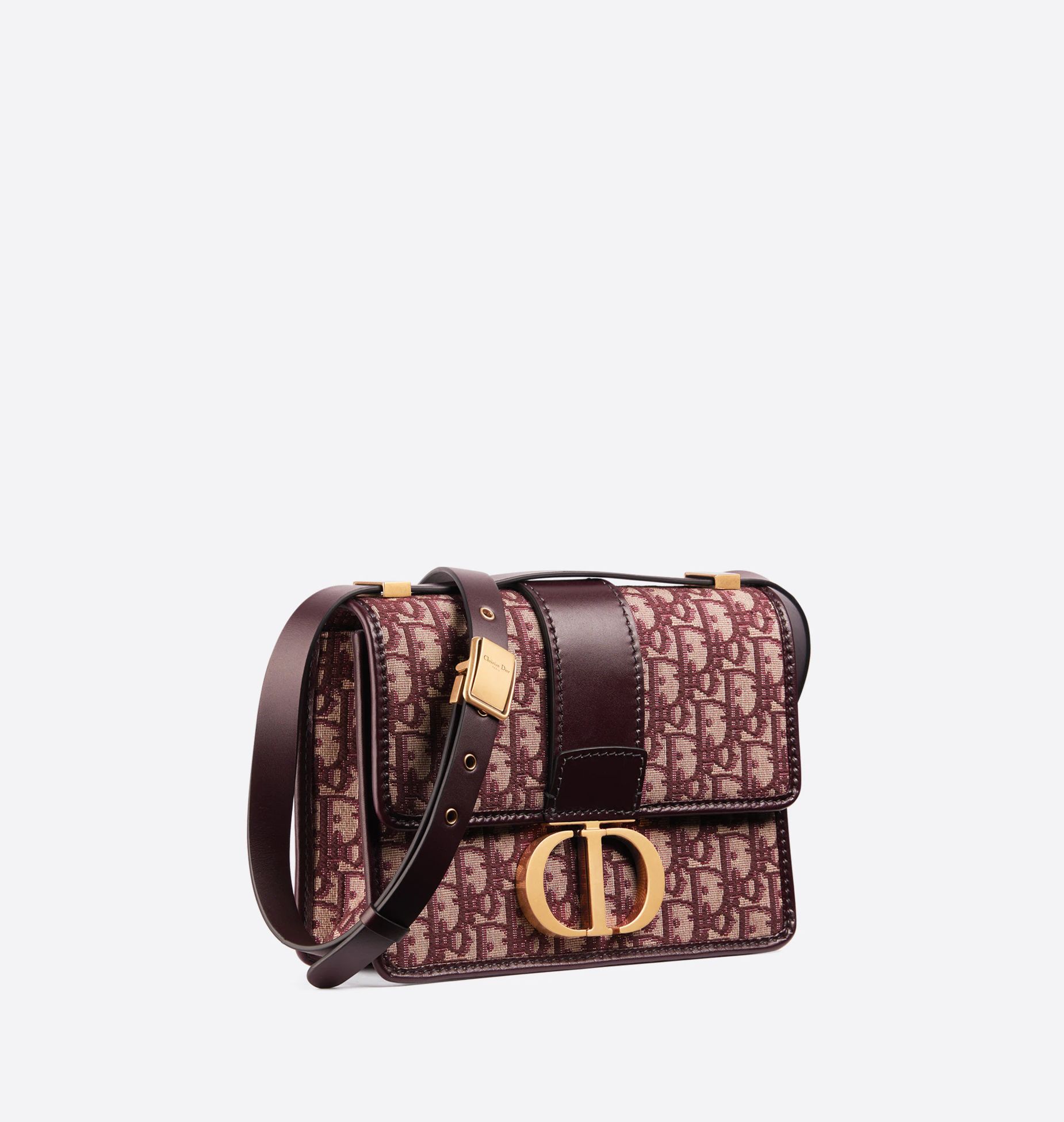 30 Montaigne Bag Burgundy Dior Oblique Jacquard