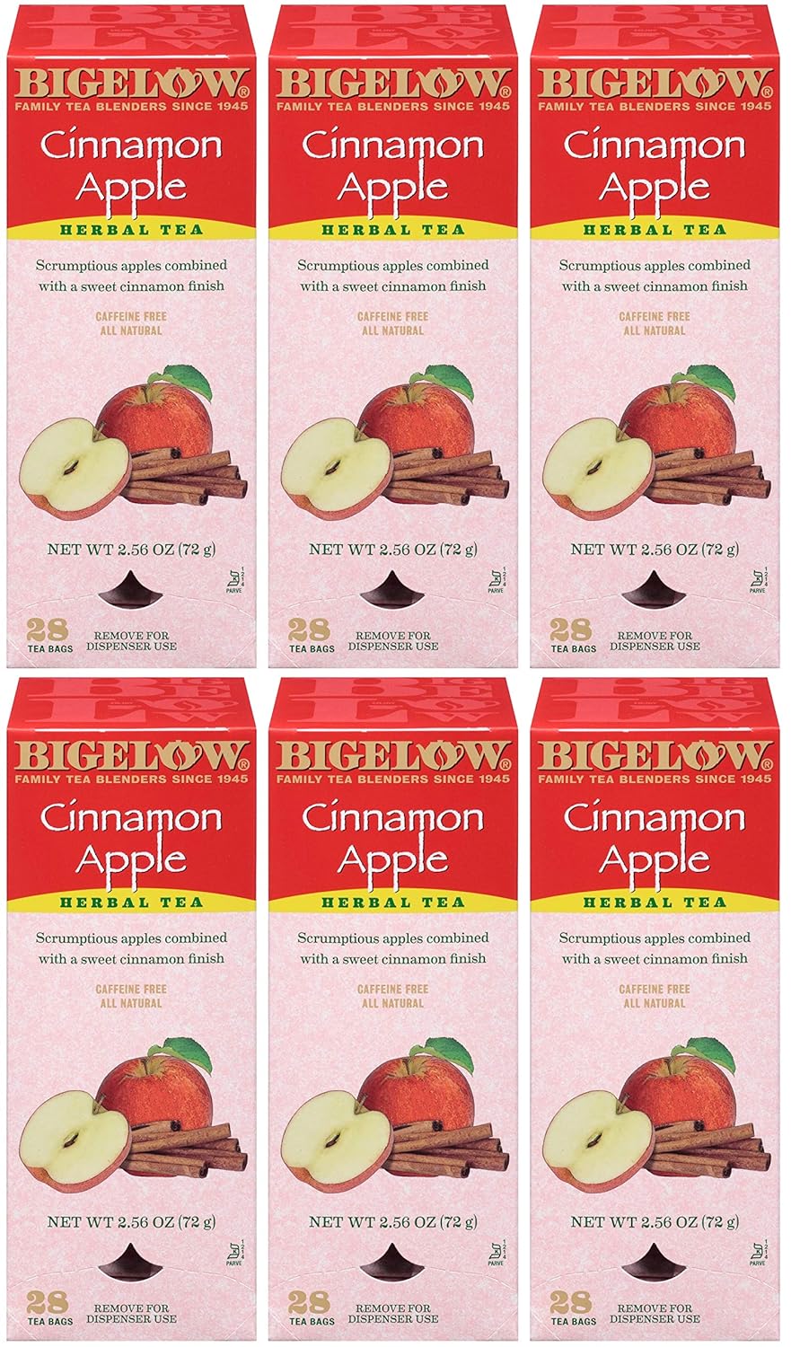 Bigelow Tea Lemon Ginger plus Probiotics Herbal Tea, Caffeine Free Tea with Lemon and Ginger, 18 Count Box (Pack of 6), 108 Total Tea Bags