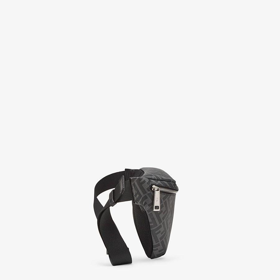 BELT BAG Gray fabric belt bag