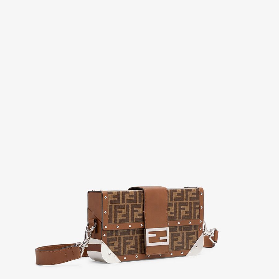 BAGUETTE TRUNK MEDIUM Brown fabric bag