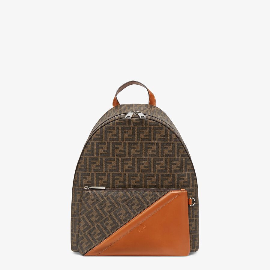 BACKPACK Brown fabric backpack