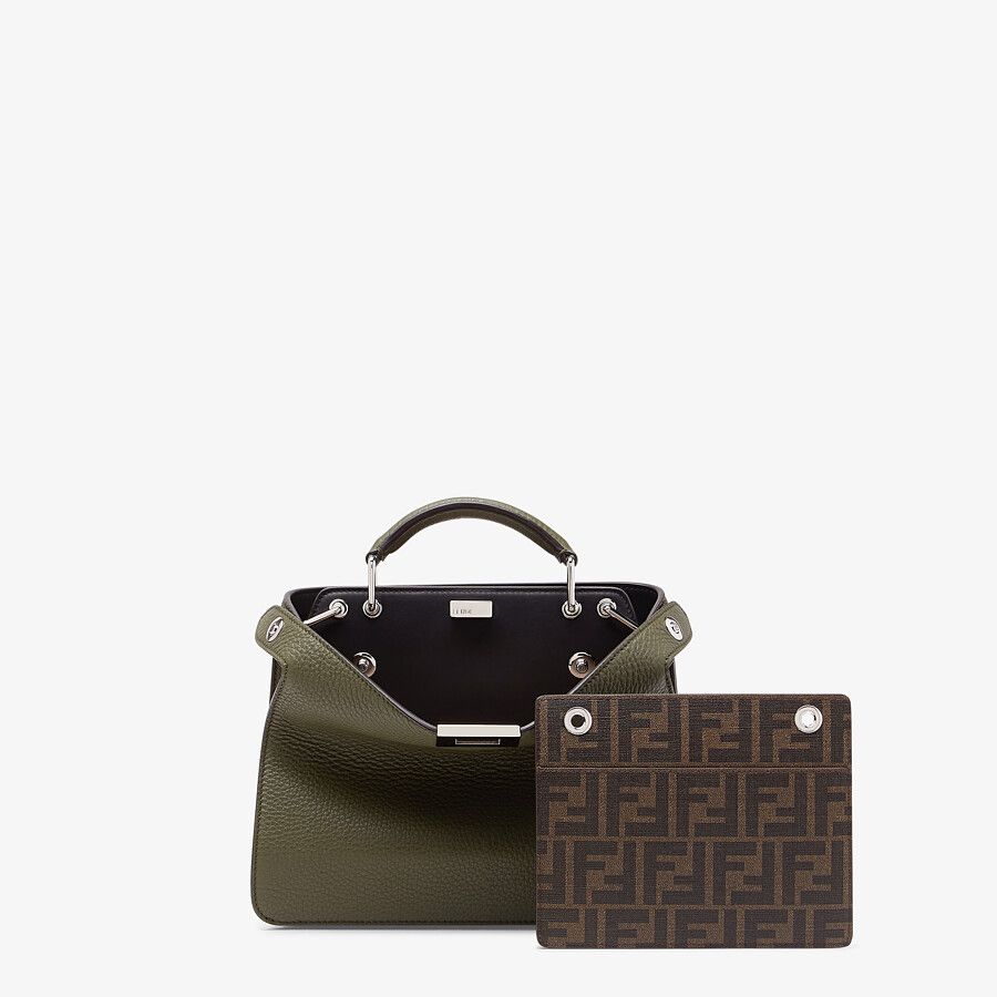 PEEKABOO ISEEU MINI Green leather bag