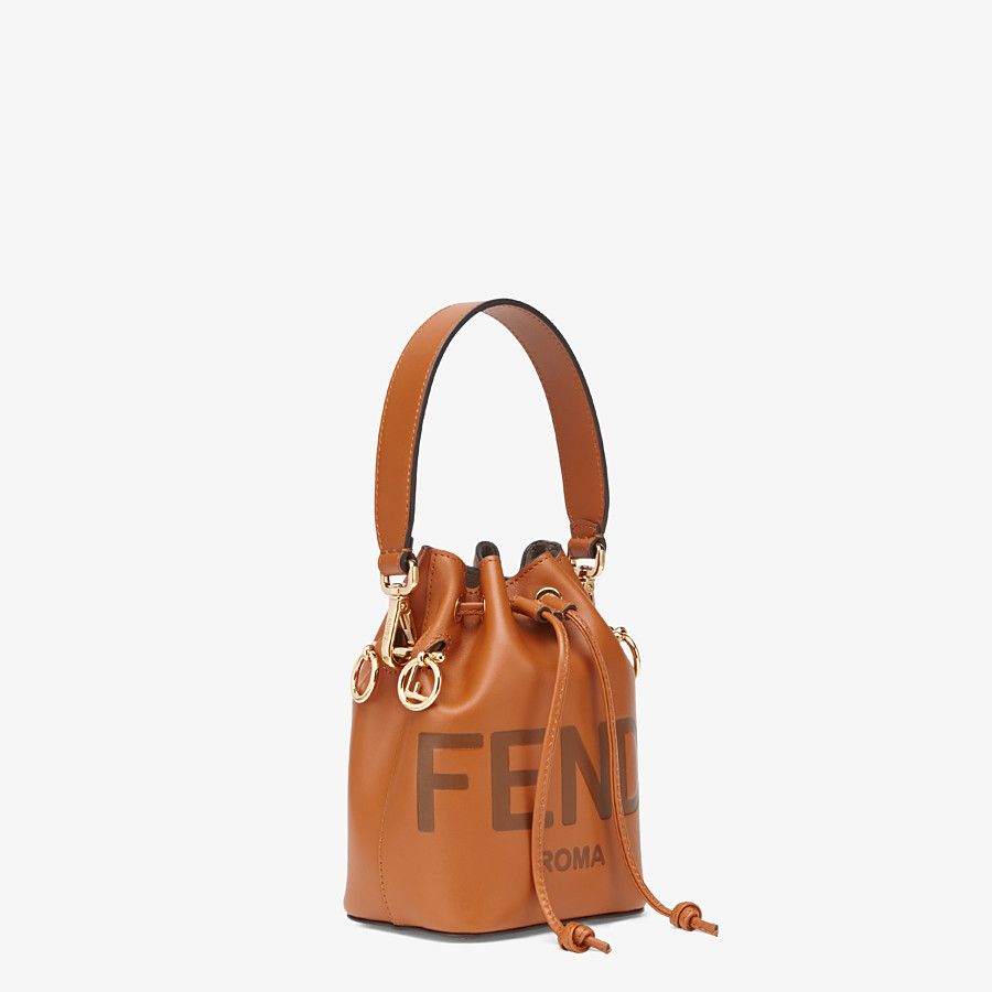MON TRESOR Brown leather mini-bag