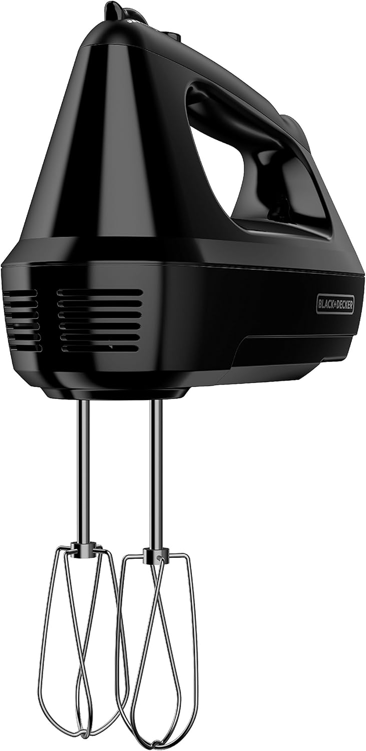 BLACK+DECKER MX3200B 6-Speed Hand Mixer with Turbo Boost, Black