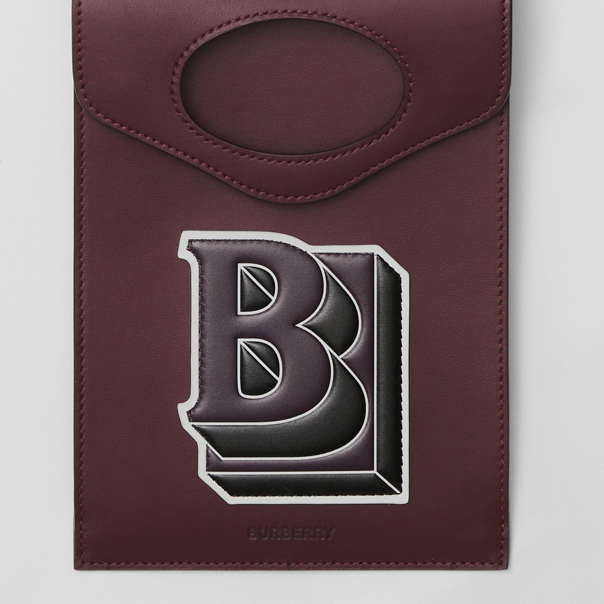 Letter Graphic Leather Pocket Phone Case