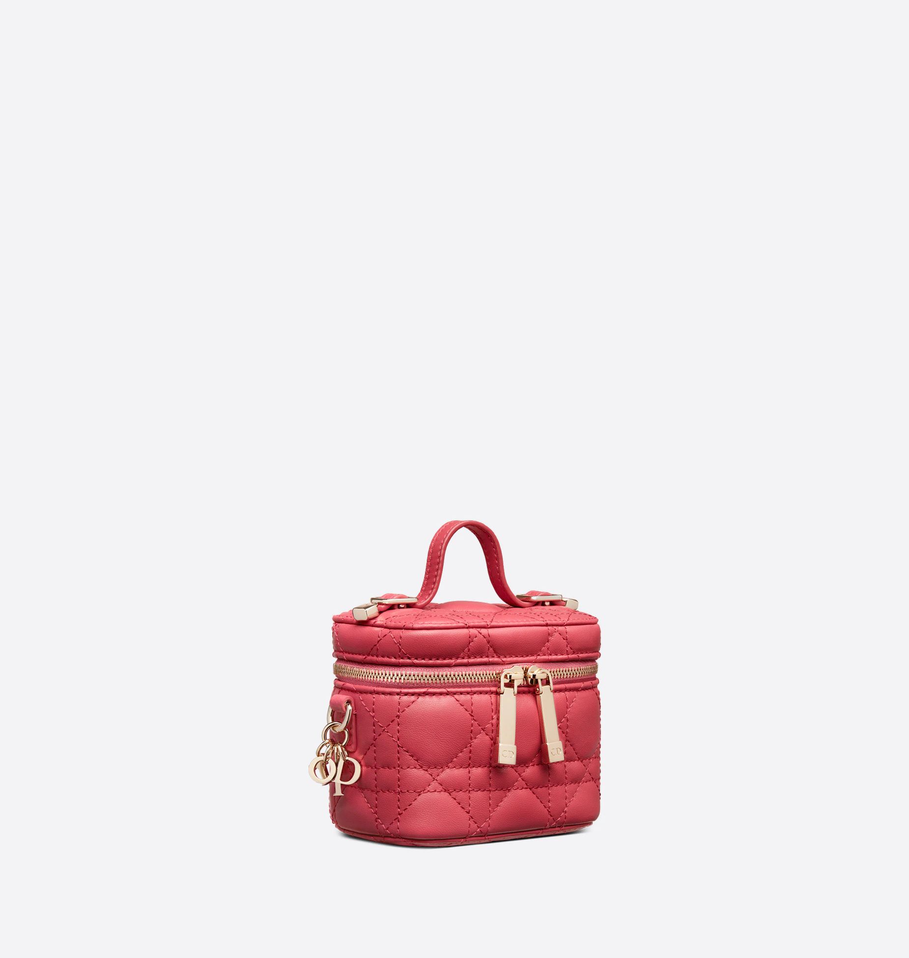 Micro Lady Dior Vanity Case Strawberry Pink Cannage Lambskin