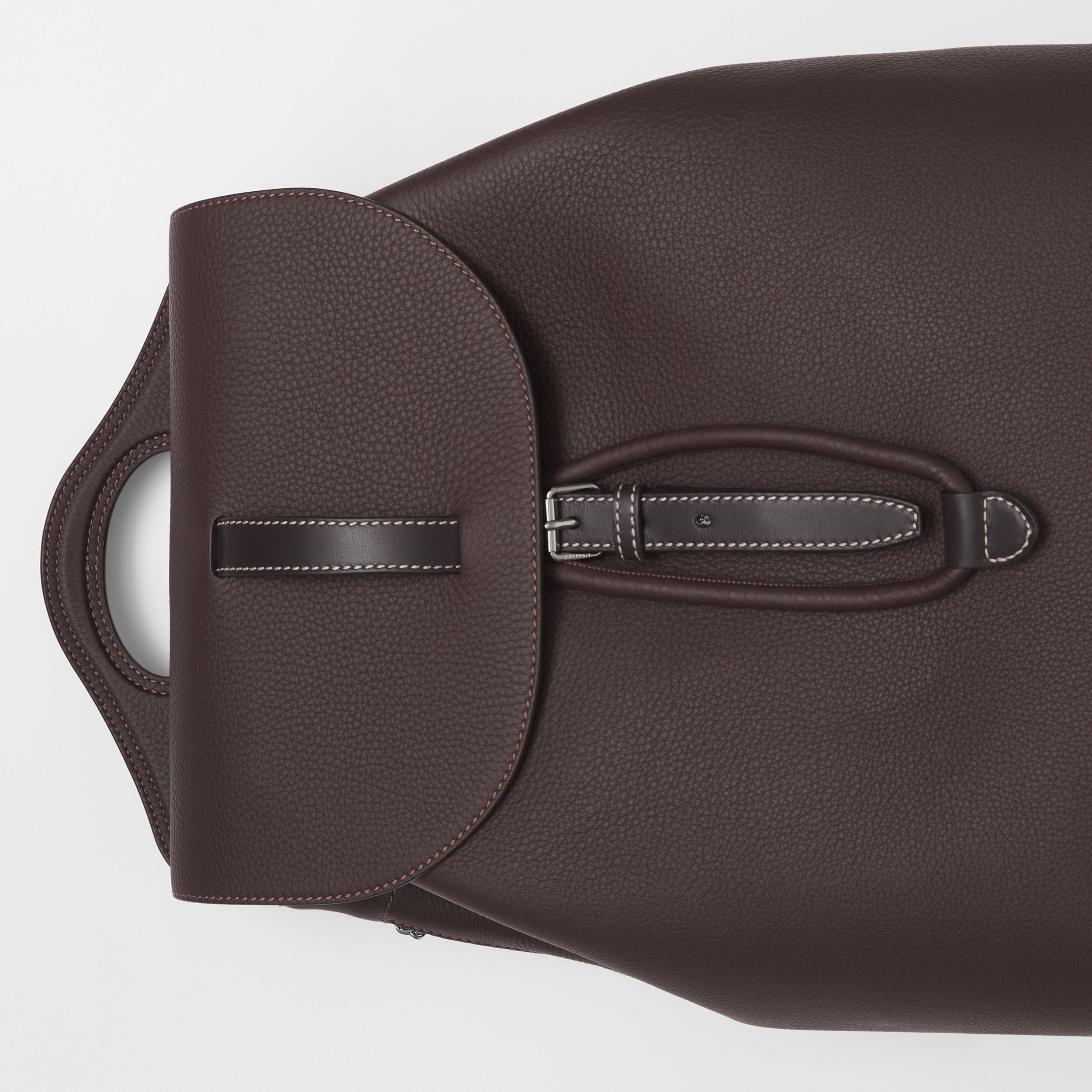 Grainy Leather Pocket Backpack