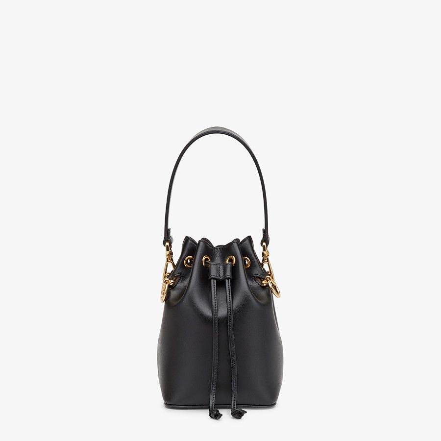 MON TRESOR Black leather mini-bag