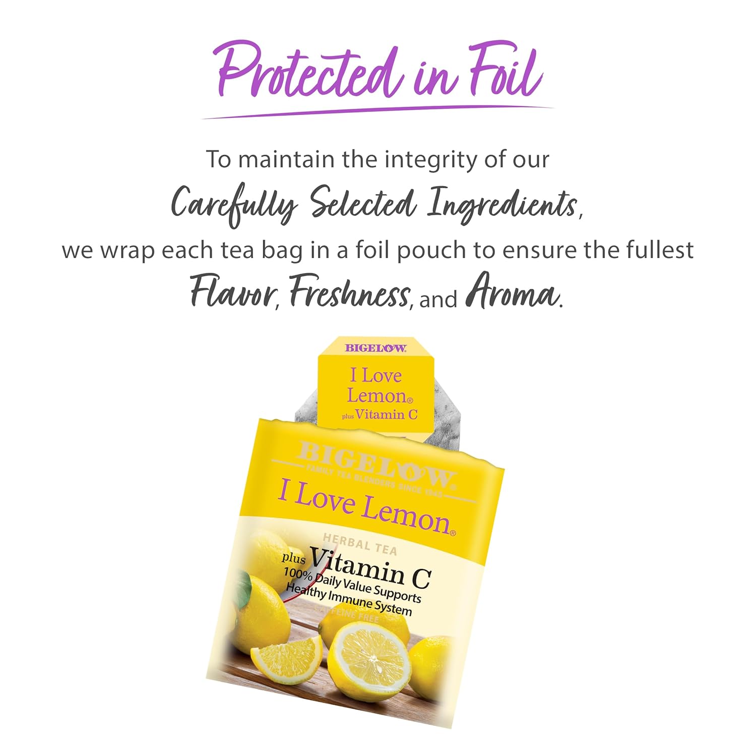 Bigelow Tea Lemon Ginger plus Probiotics Herbal Tea, Caffeine Free Tea with Lemon and Ginger, 18 Count Box (Pack of 6), 108 Total Tea Bags