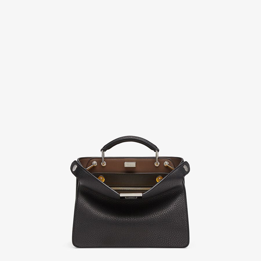 PEEKABOO ISEEU MINI Black leather bag
