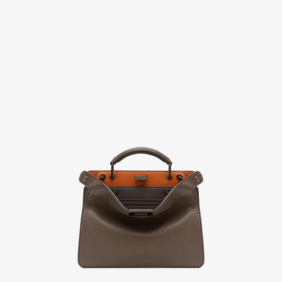 PEEKABOO ISEEU MINI Brown leather bag
