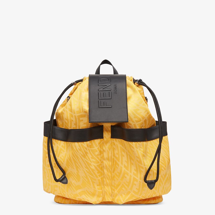 DRAWSTRING BACKPACK Yellow FF Vertigo fabric backpack