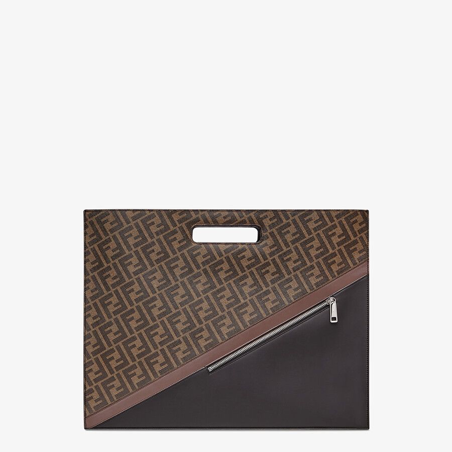 SHOPPING BAG Brown fabric shopping bag