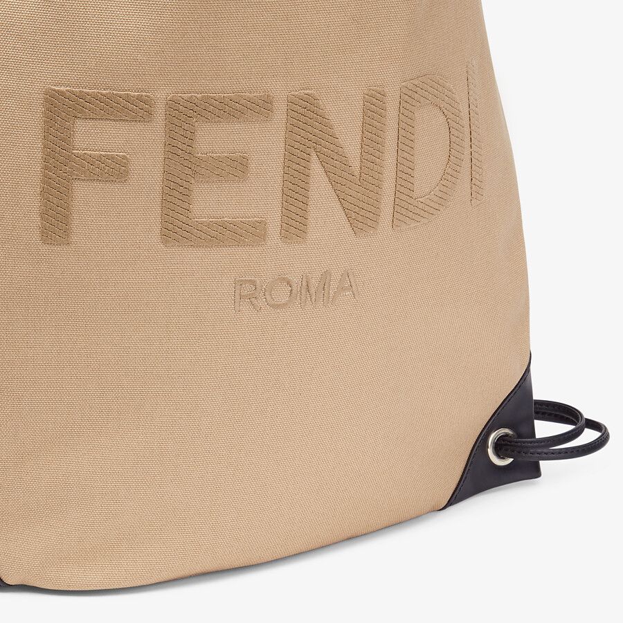 BACKPACK Beige canvas backpack