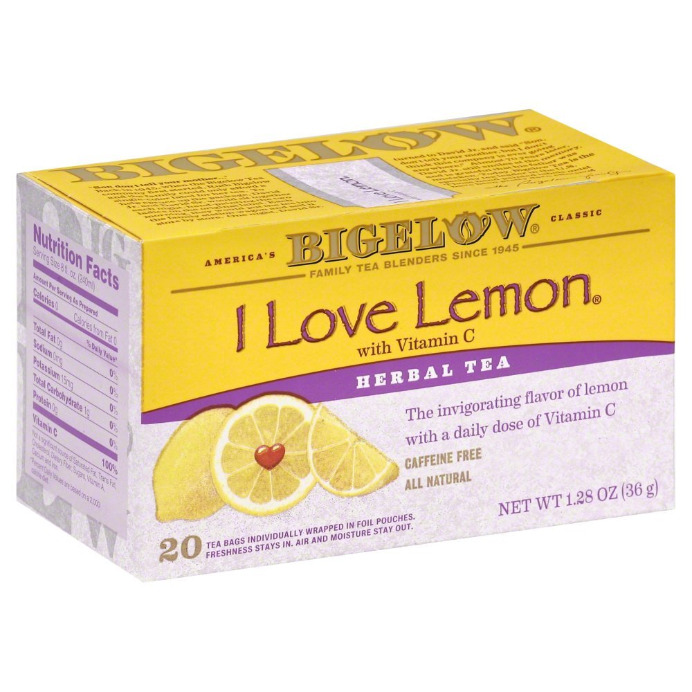 Bigelow Tea Lemon Ginger plus Probiotics Herbal Tea, Caffeine Free Tea with Lemon and Ginger, 18 Count Box (Pack of 6), 108 Total Tea Bags
