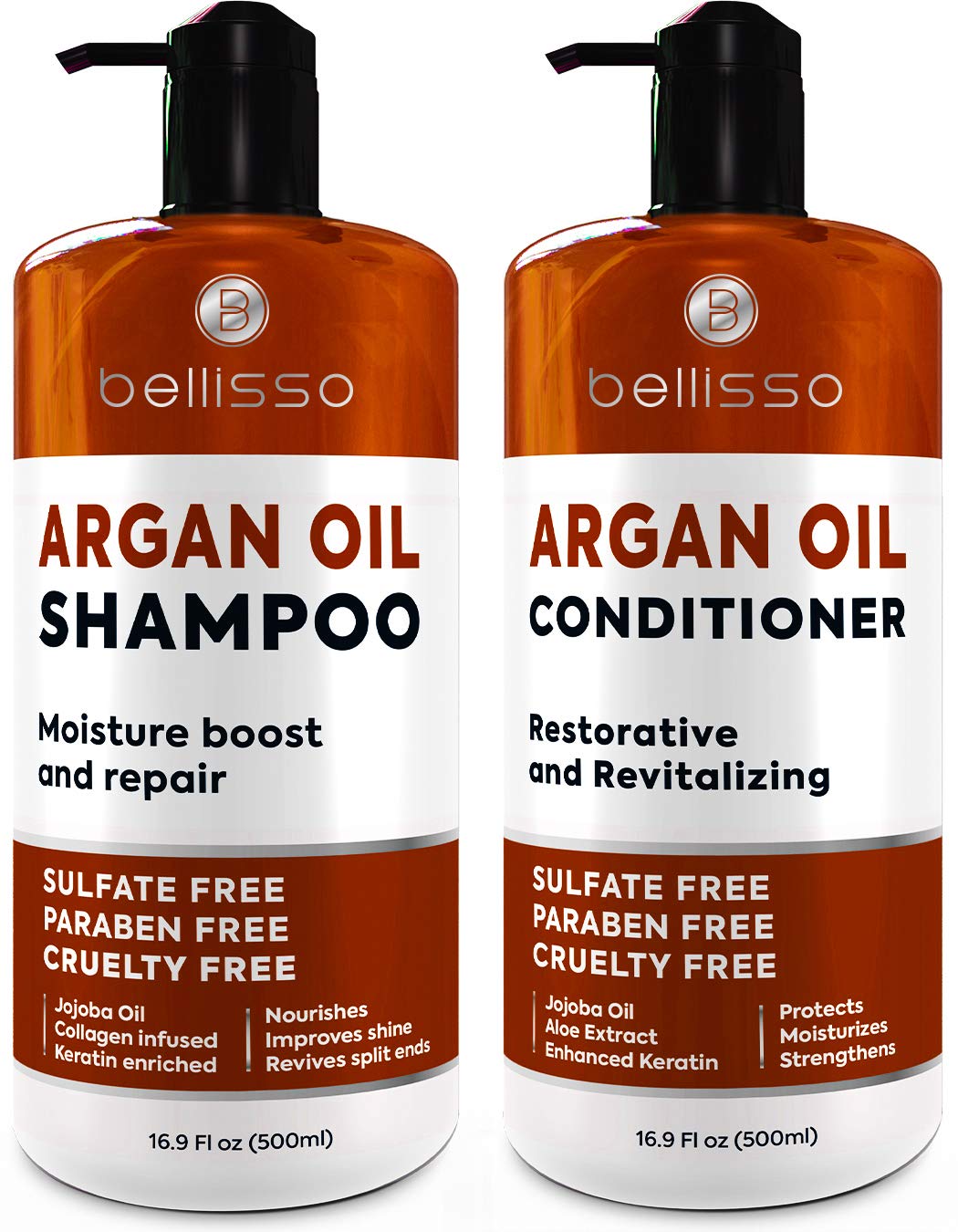Biotin Shampoo and Conditioner Set - Sulfate and Paraben Free Treatment for Men and Women - Hair Thickening Volumizing Products to Help Boost Thinning Hair with Added Keratin