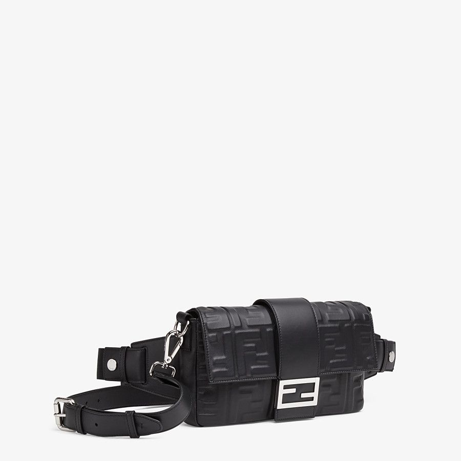 BAGUETTE Black nappa leather bag