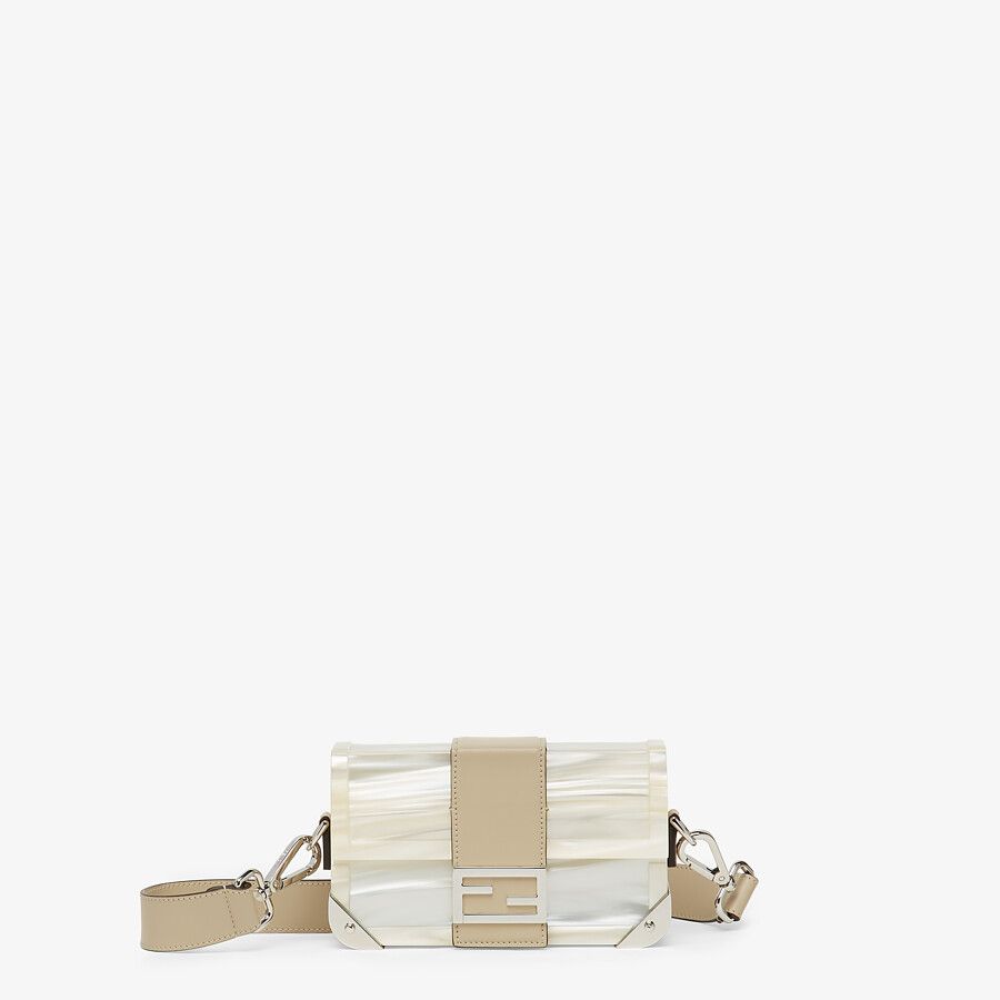 BAGUETTE TRUNK MINI Mother of pearl plexiglass bag