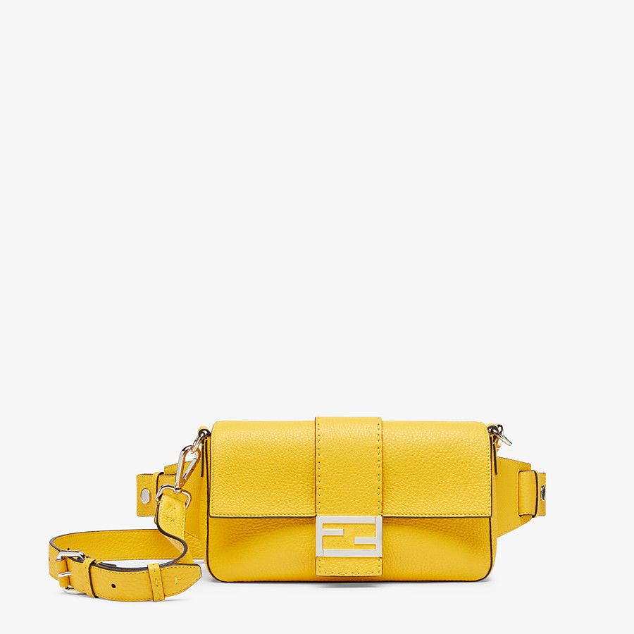 BAGUETTE Yellow leather bag