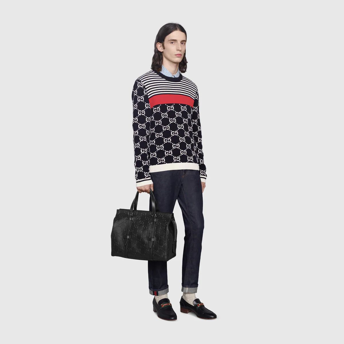 GG embossed tote bag