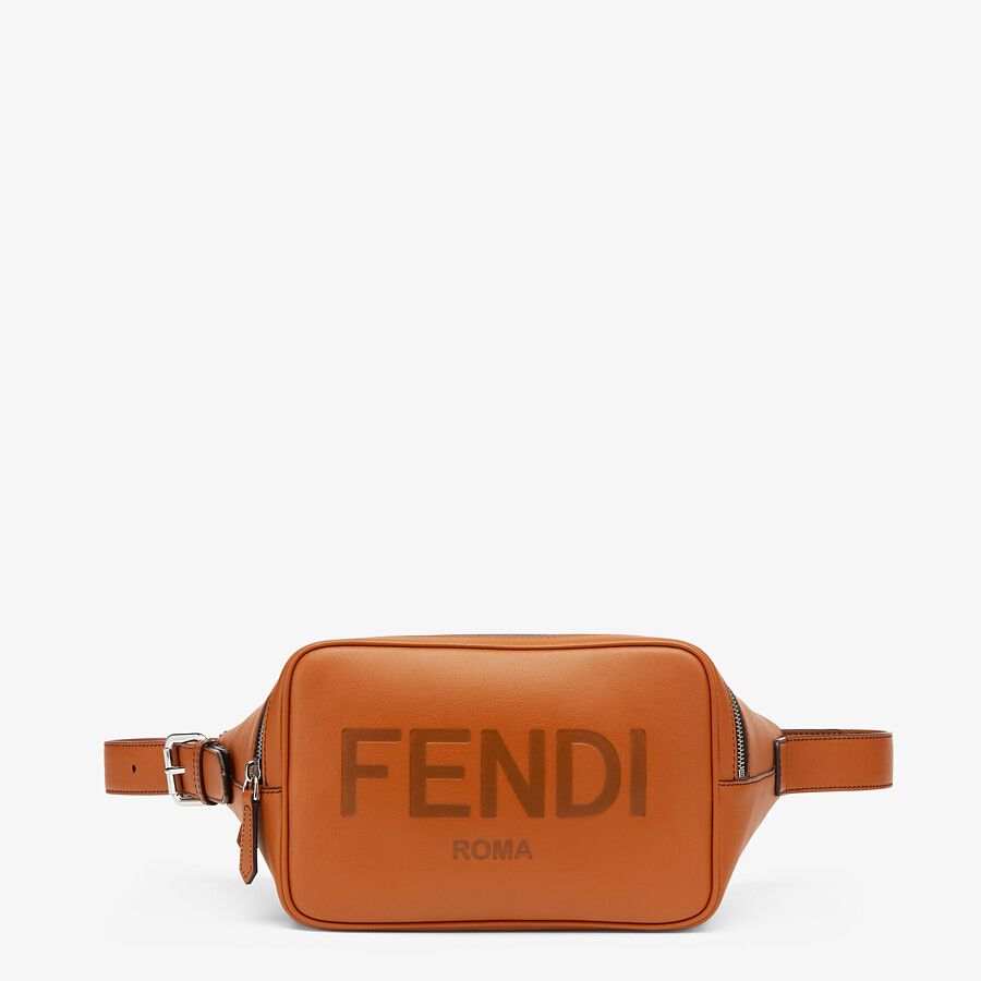 BELT BAG Brown leather belt bag
