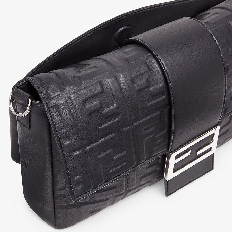 BAGUETTE LARGE Black nappa leather bag