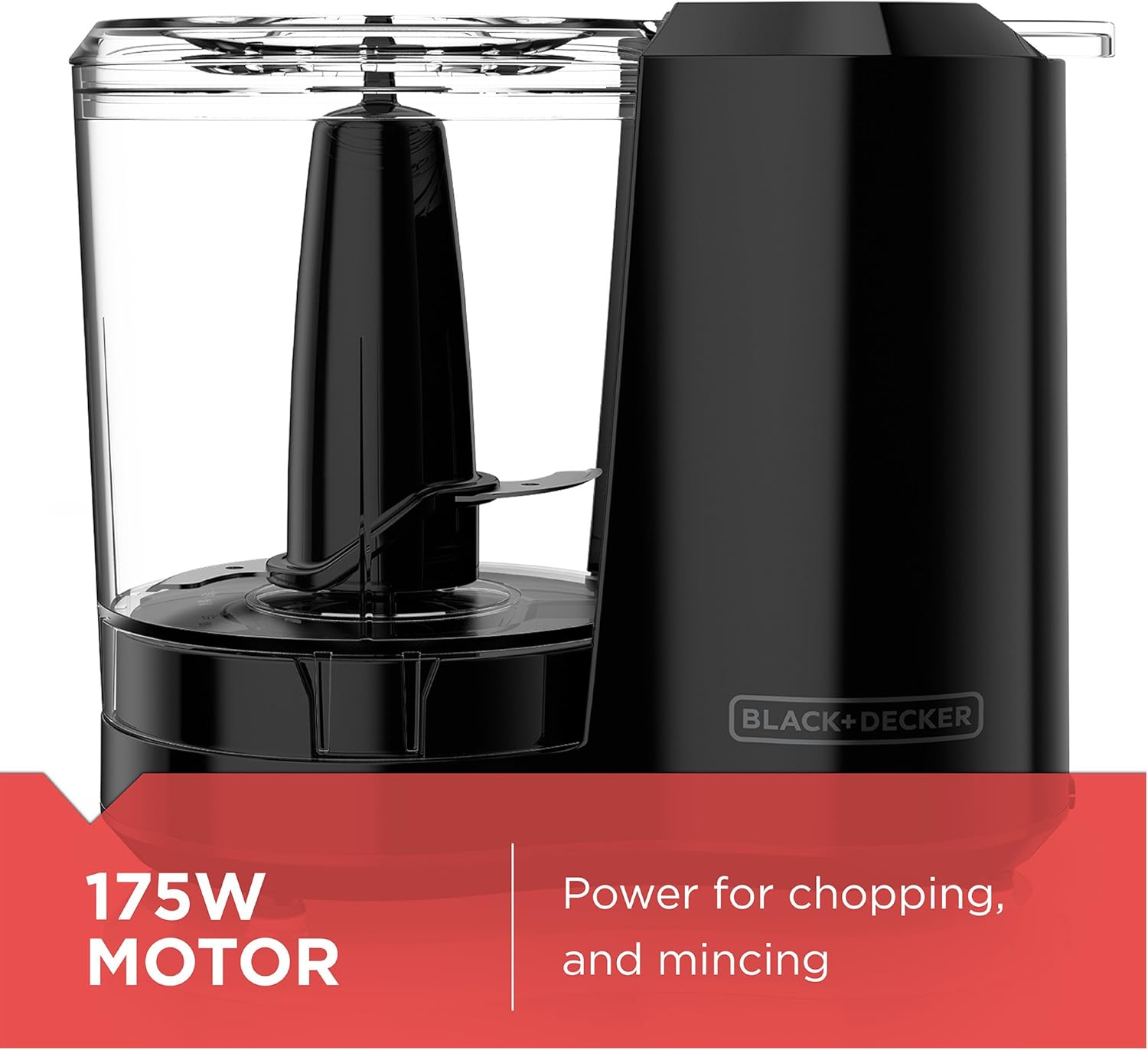 BLACK+DECKER 1.5-Cup Electric Food Chopper, One Touch Pulse, 150W Motor, Stay-Sharp Blade, Dishwasher Safe