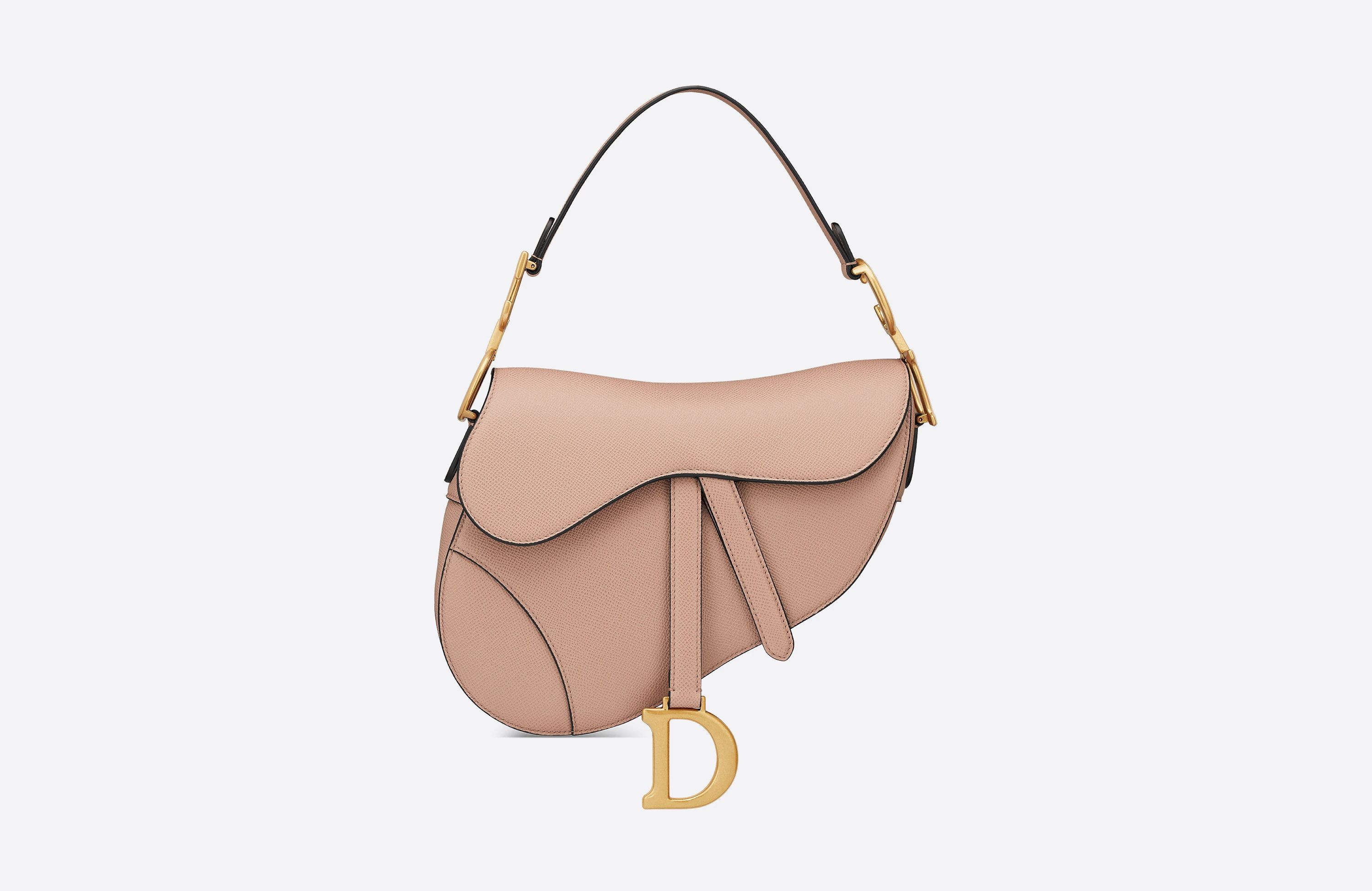 Saddle Bag Blush Grained Calfskin