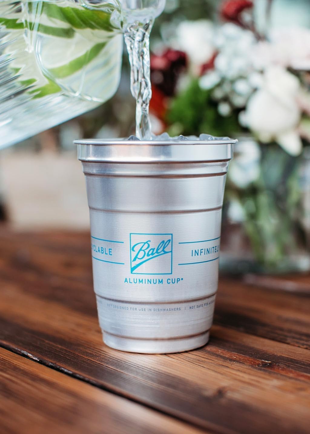 Ball Aluminum Cup Recyclable Party Cups, 20 oz. Cup, 30 Cups Per Pack