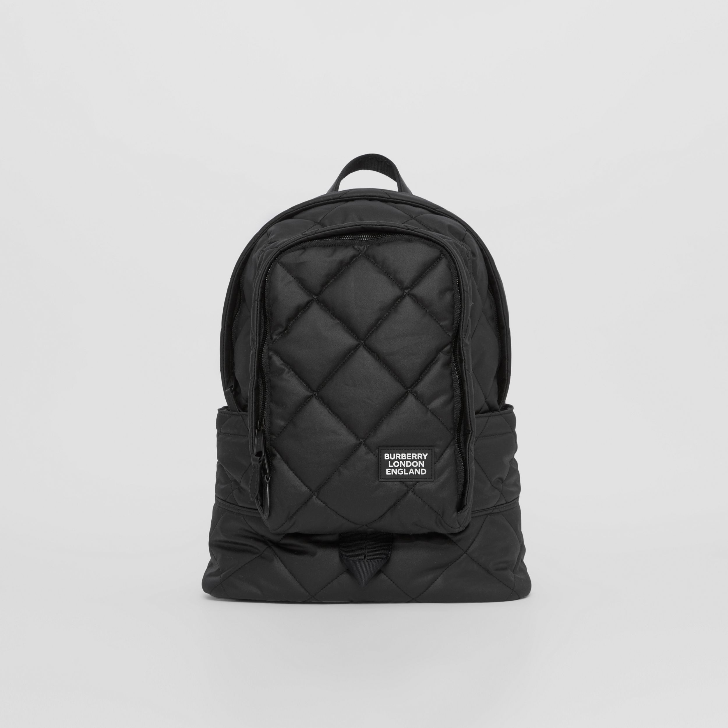 Large Diamond Quilted Cotton Backpack