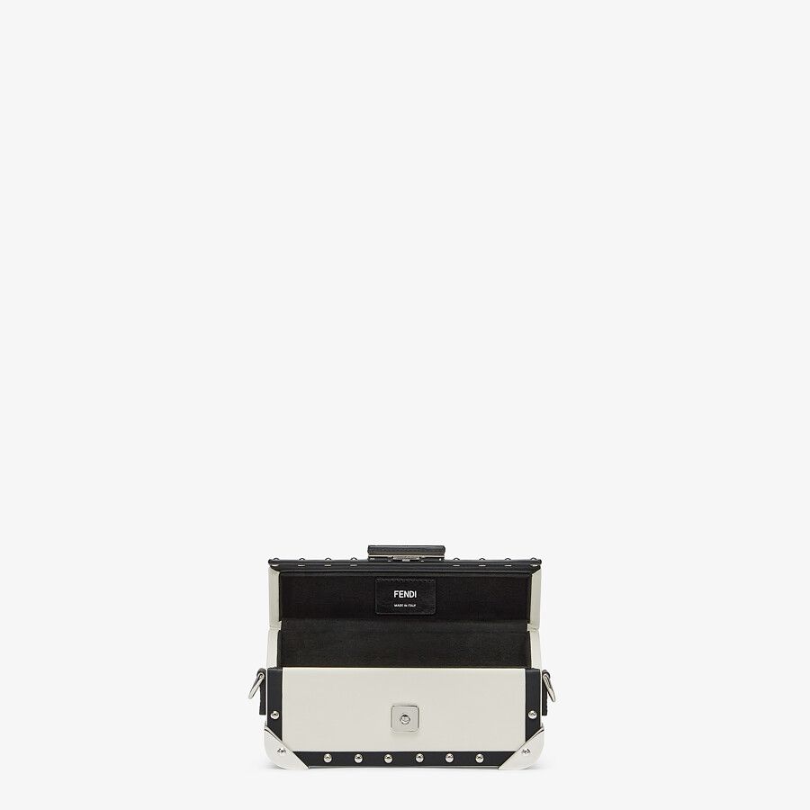 BAGUETTE TRUNK MINI White leather bag