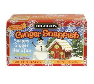 Bigelow Tea Lemon Ginger plus Probiotics Herbal Tea, Caffeine Free Tea with Lemon and Ginger, 18 Count Box (Pack of 6), 108 Total Tea Bags