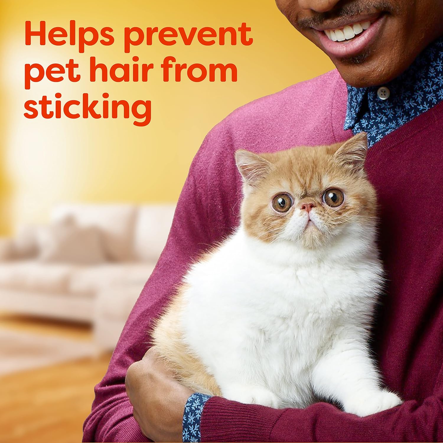 Bounce Pet Hair and Lint Guard Mega Dryer Sheets with 3X Pet Hair Fighters, Unscented, 130 Count