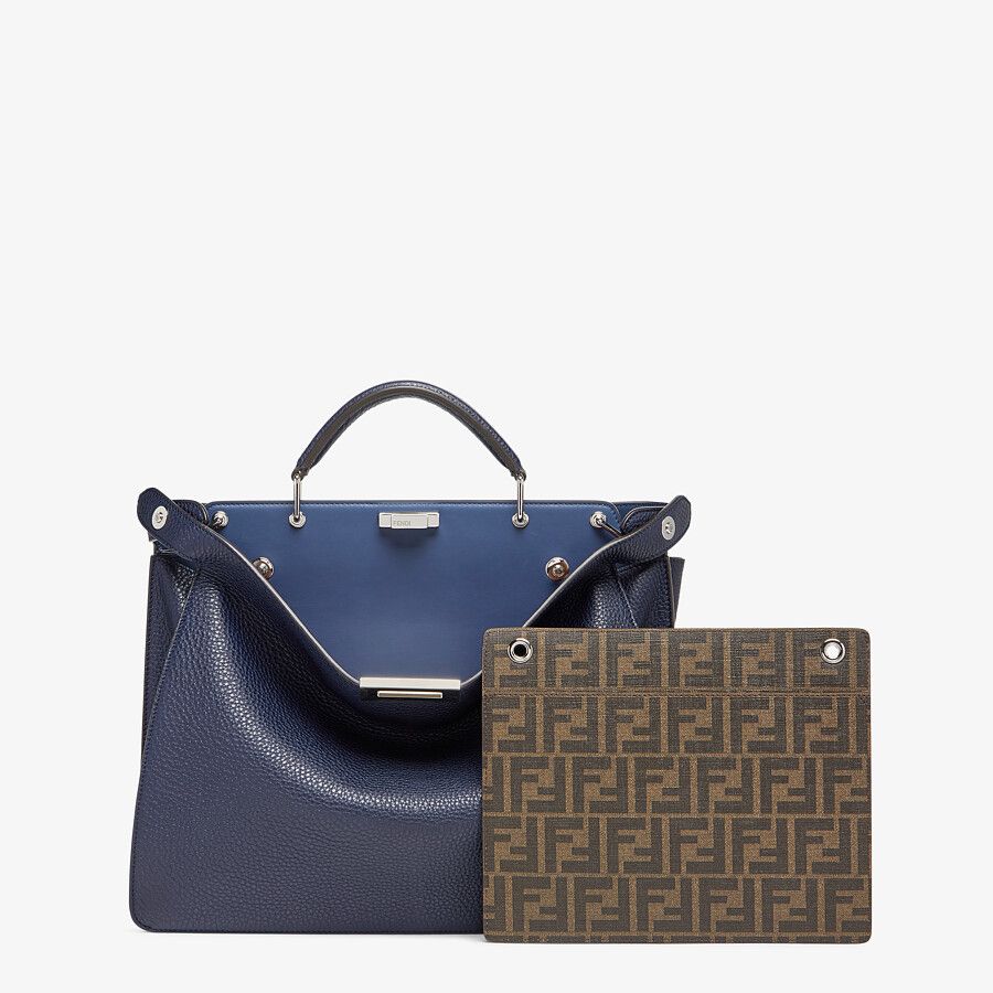PEEKABOO ISEEU MEDIUM Dark blue leather bag