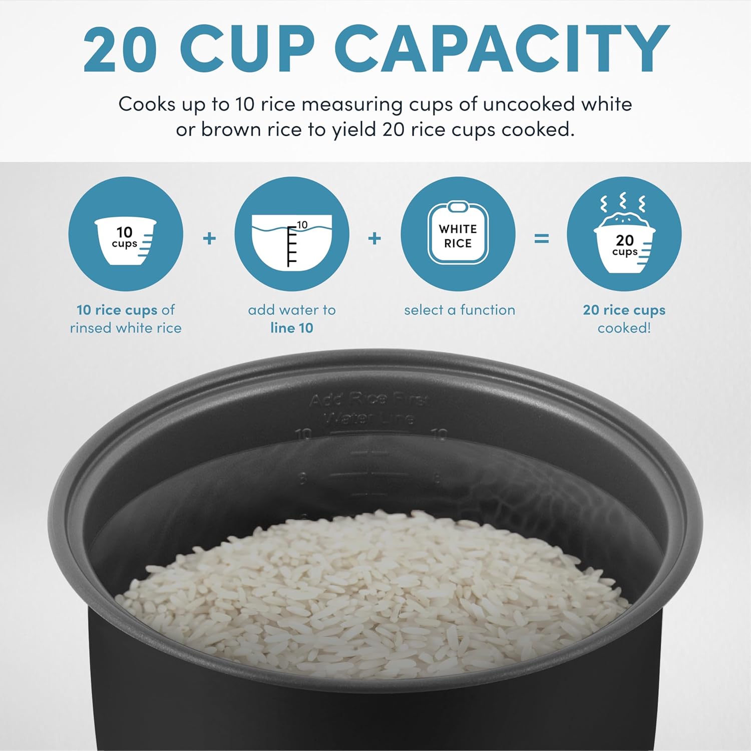 AROMA Digital Rice Cooker, 4-Cup (Uncooked) / 8-Cup (Cooked), Steamer, Grain Cooker, Multicooker, 2 Qt, Stainless Steel Exterior, ARC-914SBD