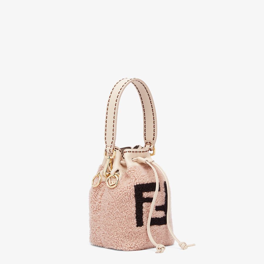 MON TRESOR Pink sheepskin mini-bag