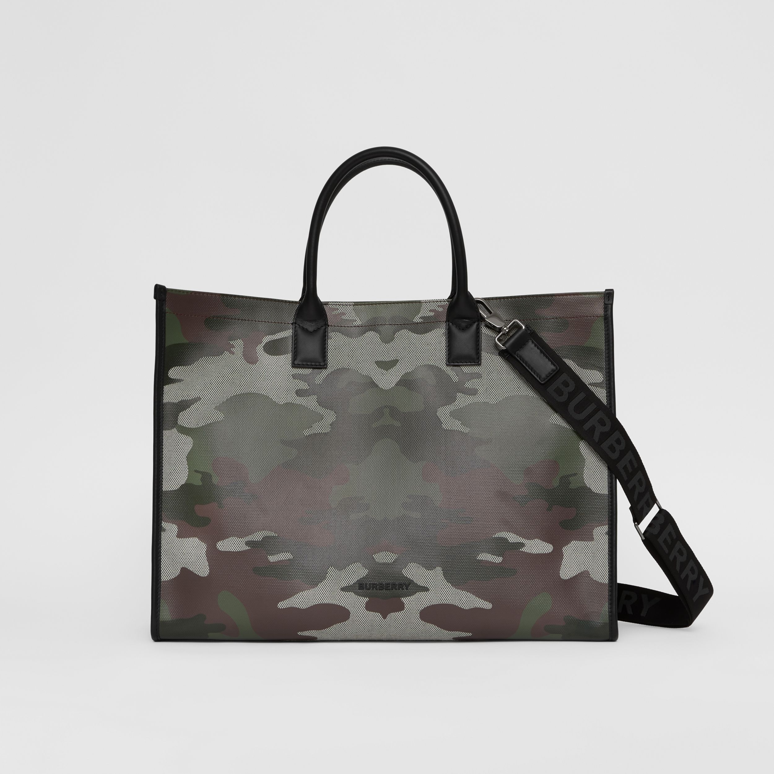 Camouflage Print Cotton Canvas Tote