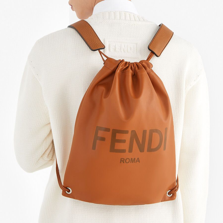 BACKPACK Brown leather backpack