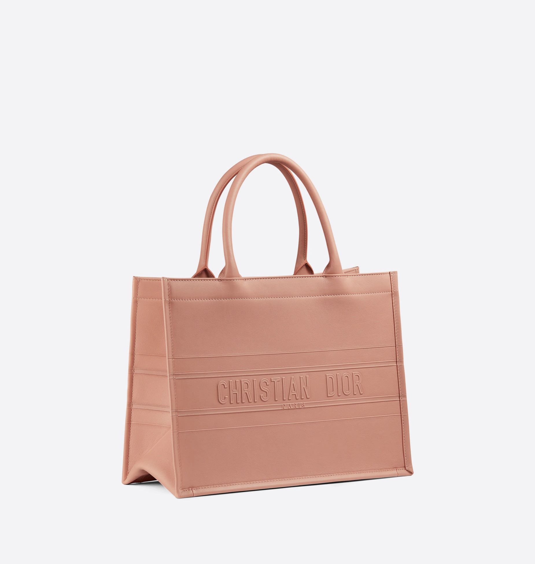 Small Dior Book Tote Rose Des Vents Calfskin