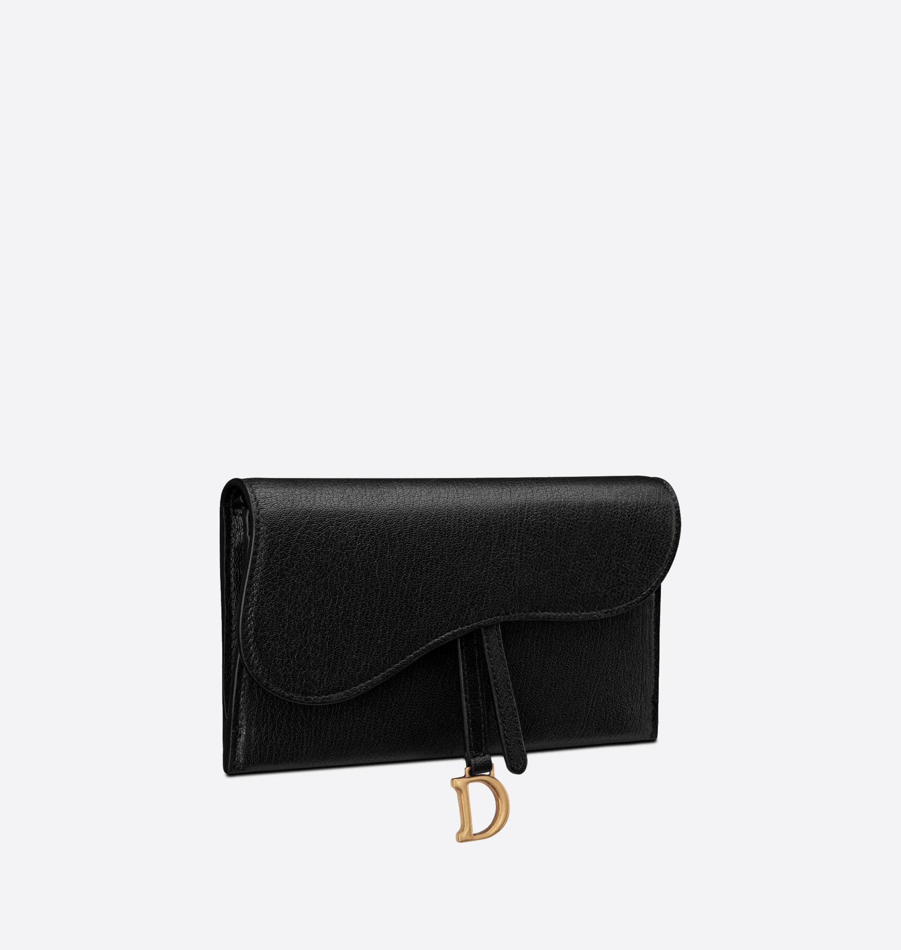 Saddle Wallet Black Goatskin