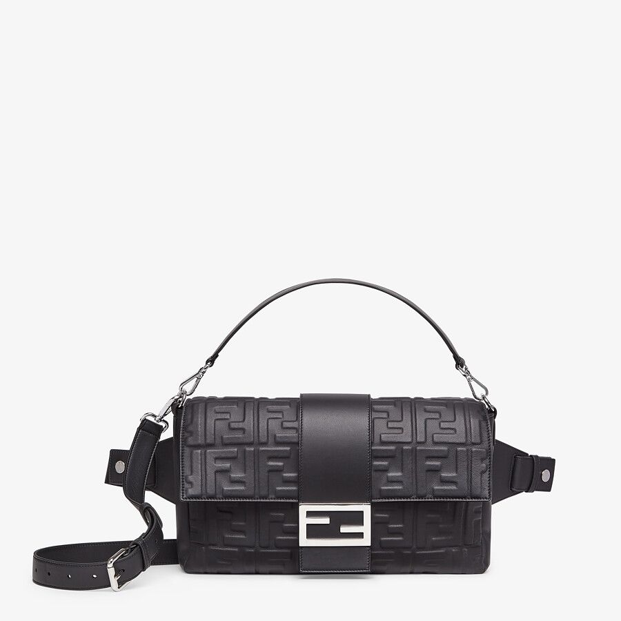 BAGUETTE LARGE Black nappa leather bag