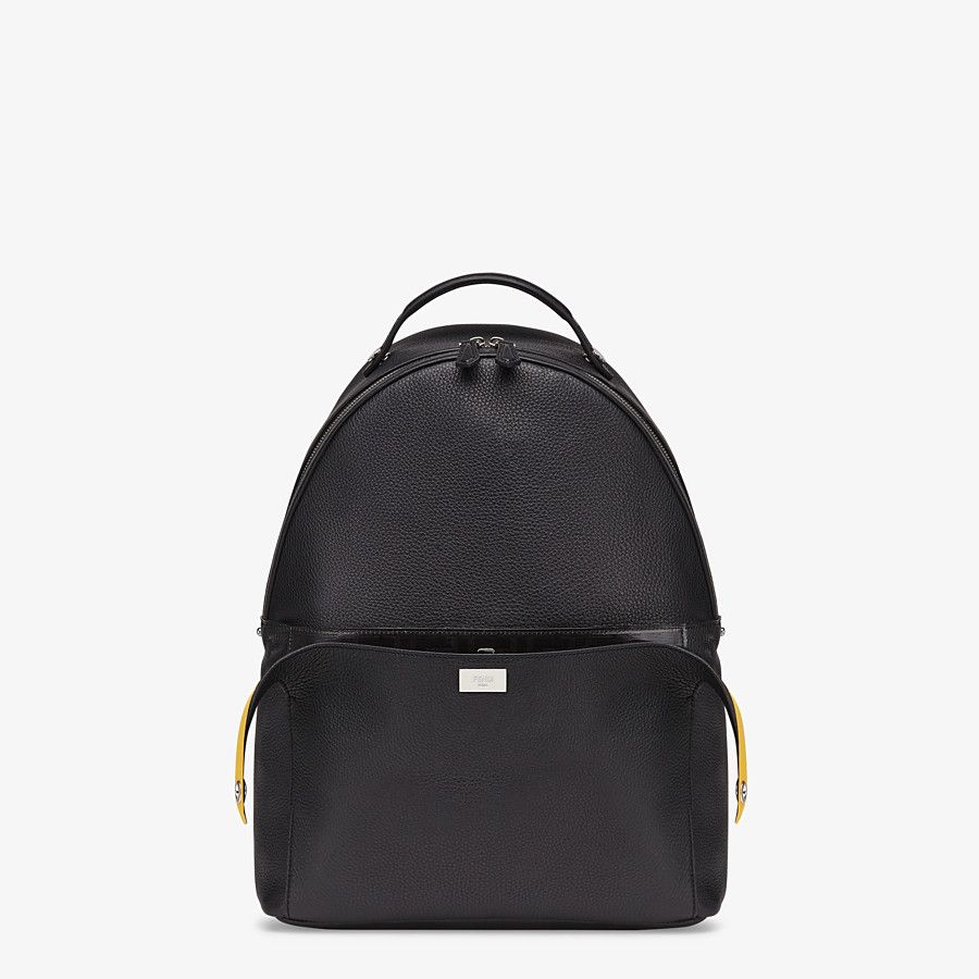 PEEKABOO BACKPACK Black leather backpack