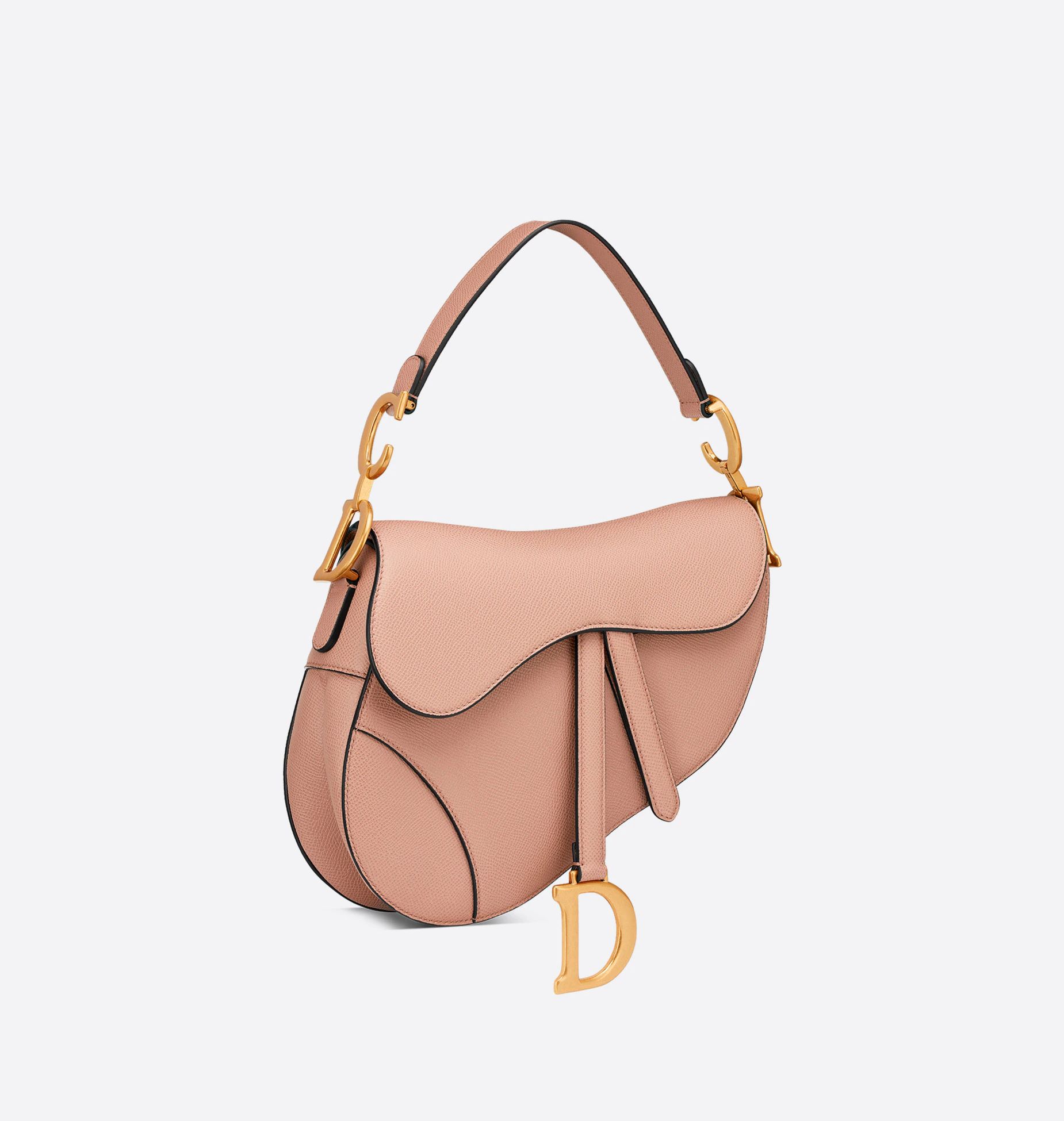 Saddle Bag Blush Grained Calfskin