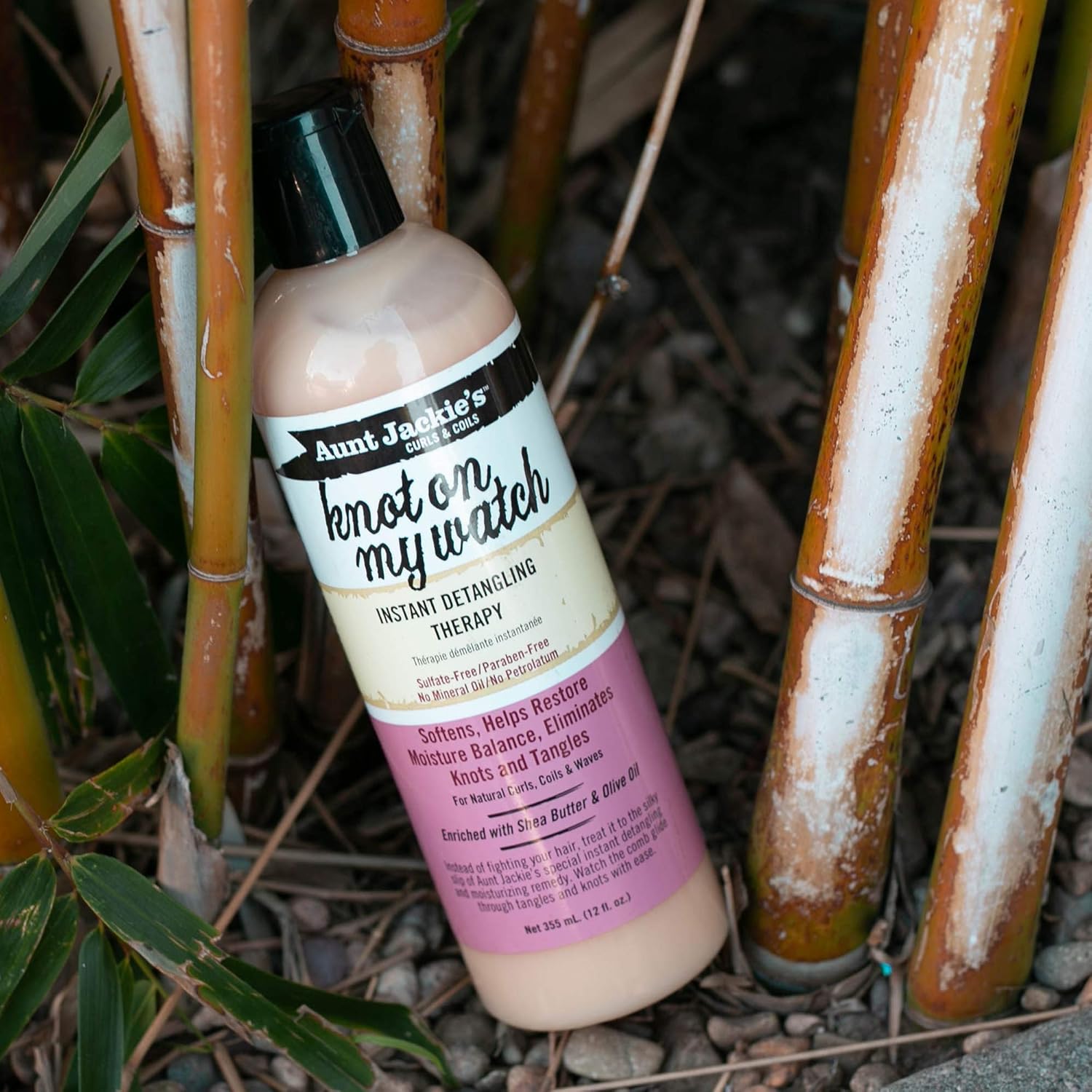 Aunt Jackie's Curls and Coils Knot On My Watch Instant Hair Detangling Therapy for Natural Curls, Coils and Waves, Enriched with Shea Butter, 12 oz