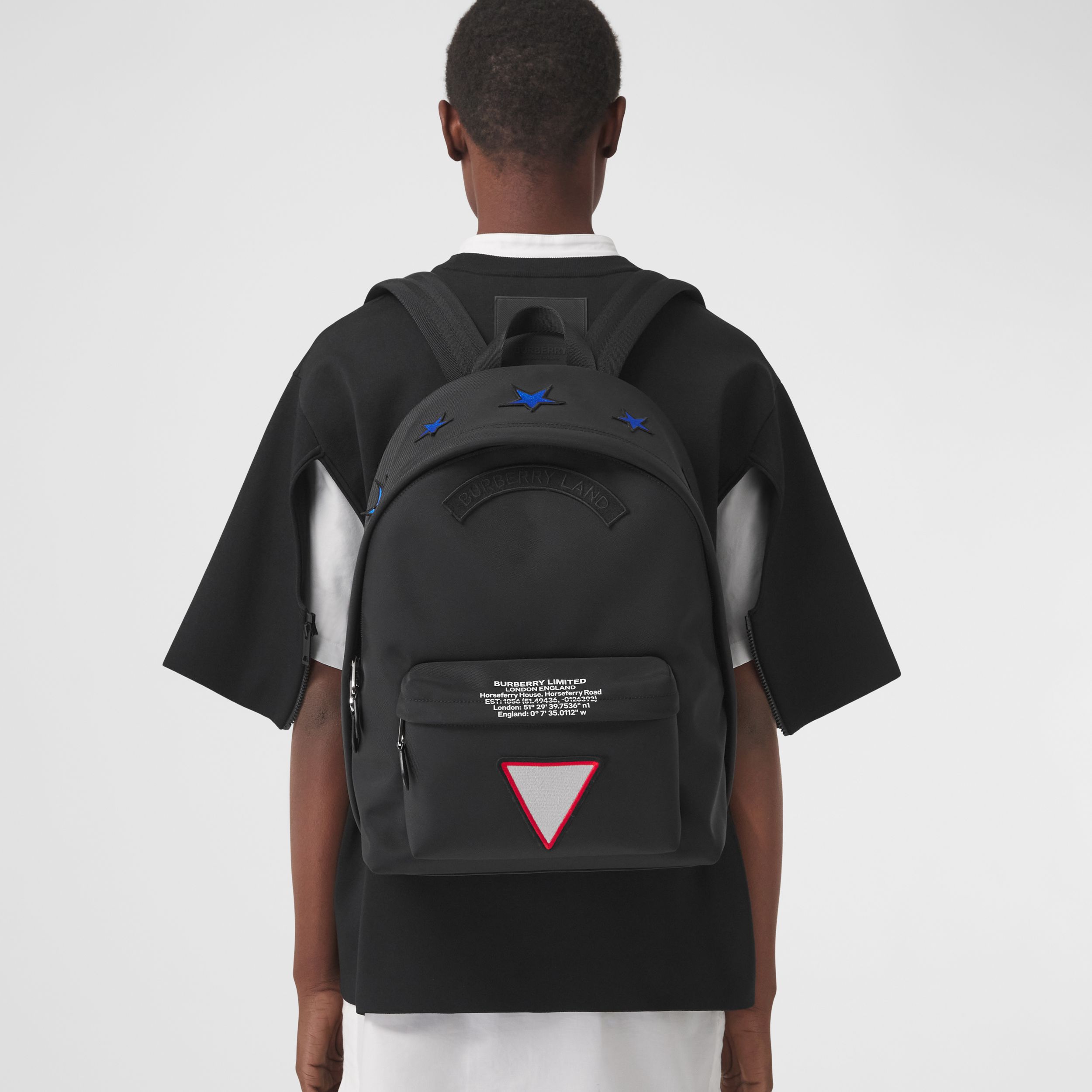 Badge Appliqué Nylon Backpack